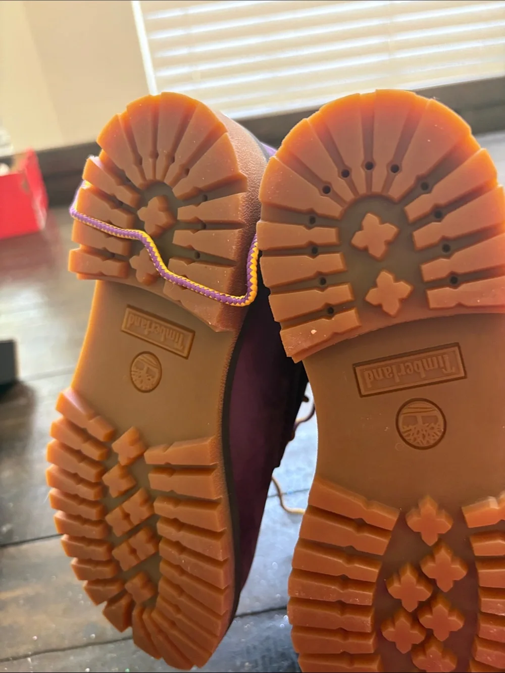 Timberland Kids Purple and Yellow Lace-Up Waterproof Boot